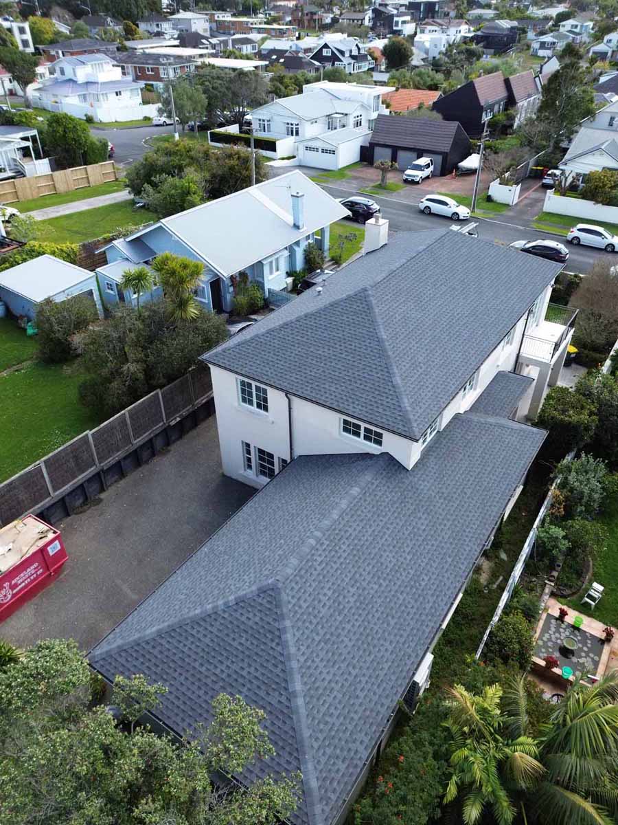 new asphalt shingle roof installation